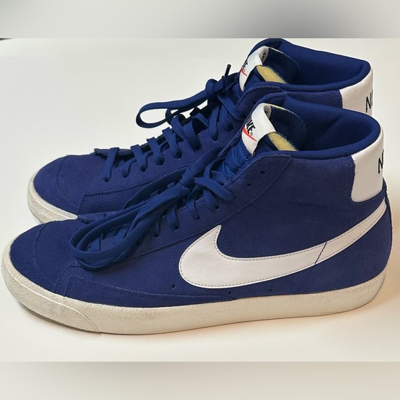 Nike Blazer Mid 77 Suede Deep Royal Blue Men’s Shoe Sneaker Size 13 - Picture 2 of 9